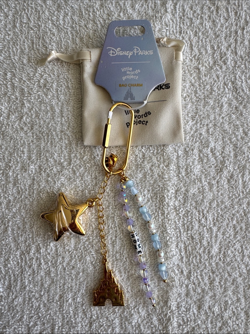 Little Words Project x Disney Parks “Home” Beaded Keychain Bag Charm